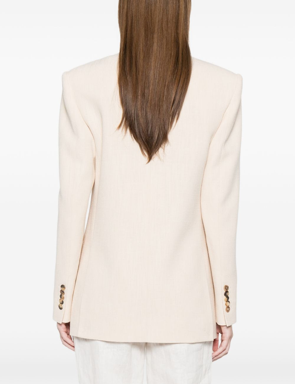 Blazer doppiopetto in beige Wardrobe.Nyc - donna 