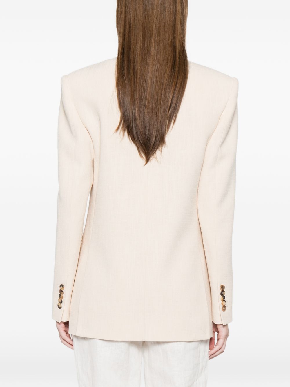Blazer doppiopetto in beige Wardrobe.Nyc - donna 