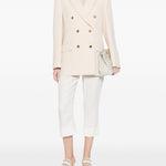 Blazer doppiopetto in beige Wardrobe.Nyc - donna 