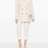 Blazer doppiopetto in beige Wardrobe.Nyc - donna 