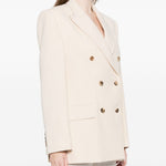 Blazer doppiopetto in beige Wardrobe.Nyc - donna 