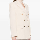 Blazer doppiopetto in beige Wardrobe.Nyc - donna 