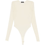 Body semi trasparente in beige Wardrobe.Nyc - donna 
