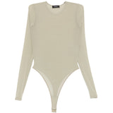 Body semi trasparente in verde Wardrobe.Nyc - donna 