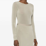 Body semi trasparente in verde Wardrobe.Nyc - donna 