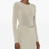 Body semi trasparente in verde Wardrobe.Nyc - donna 