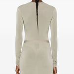 Body semi trasparente in verde Wardrobe.Nyc - donna 