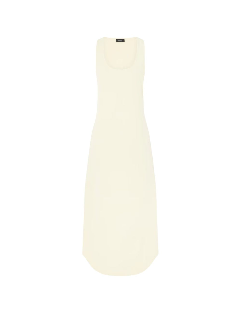 Abito midi con scollo rotondo in giallo Wardrobe.NYC - donna 