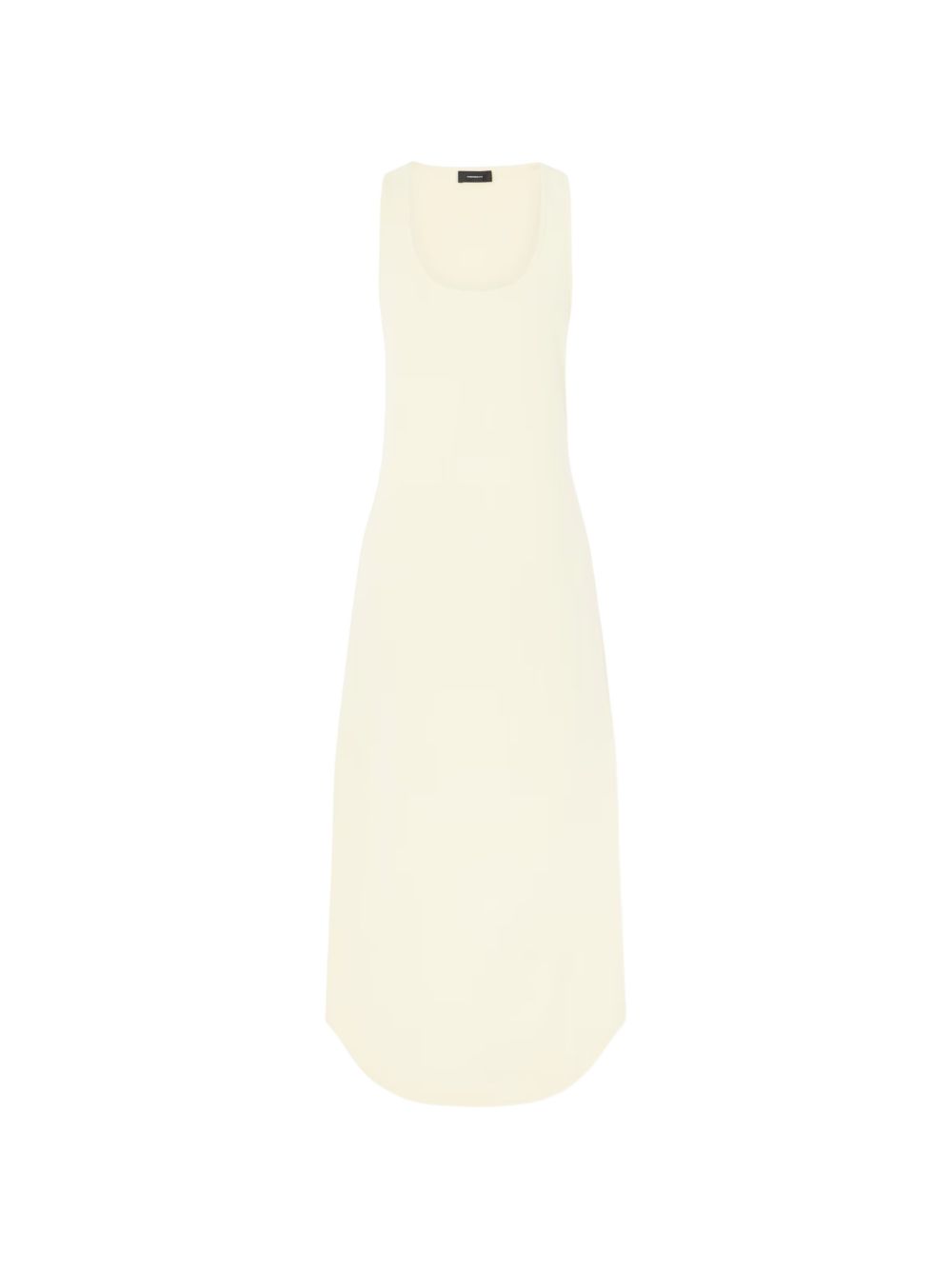 Abito midi con scollo rotondo in giallo Wardrobe.NYC - donna 