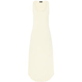 Abito midi con scollo rotondo in giallo Wardrobe.NYC - donna 