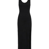 Abito midi in cotone opaque in nero Wardrobe NYC - donna 