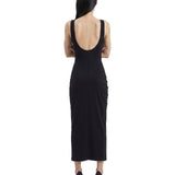 Abito midi in cotone opaque in nero Wardrobe NYC - donna 