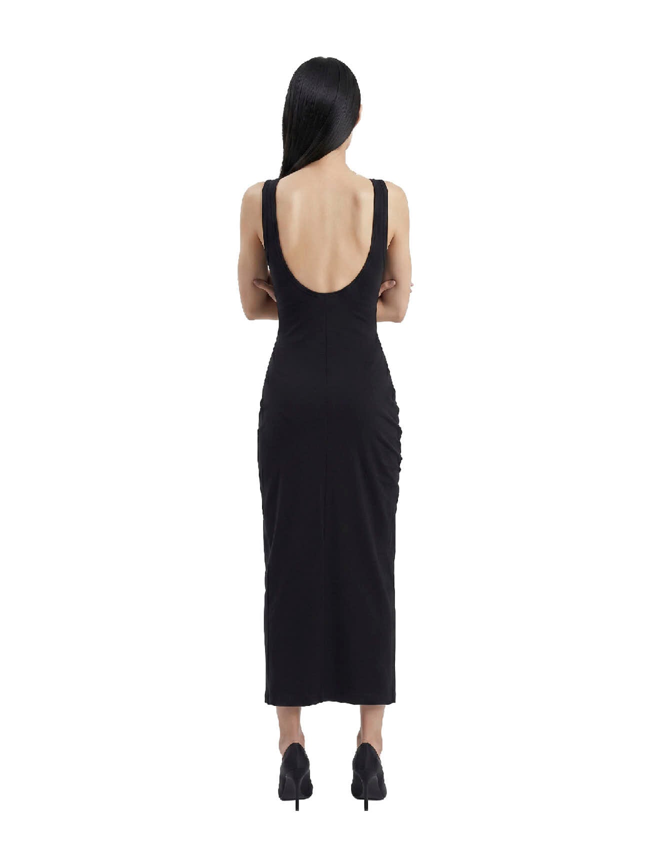 Abito midi in cotone opaque in nero Wardrobe NYC - donna 