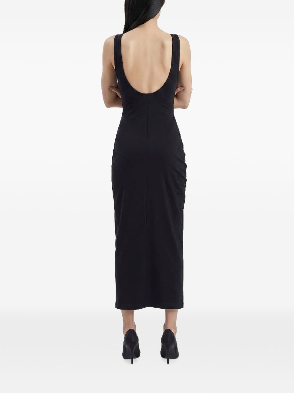 Abito midi in cotone opaque in nero Wardrobe NYC - donna 