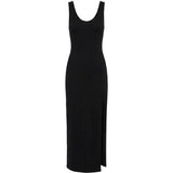 Abito midi in cotone opaque in nero Wardrobe NYC - donna 