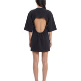 Abito a t-shirt con schiena scoperta in nero Wardrobe NYC - donna 
