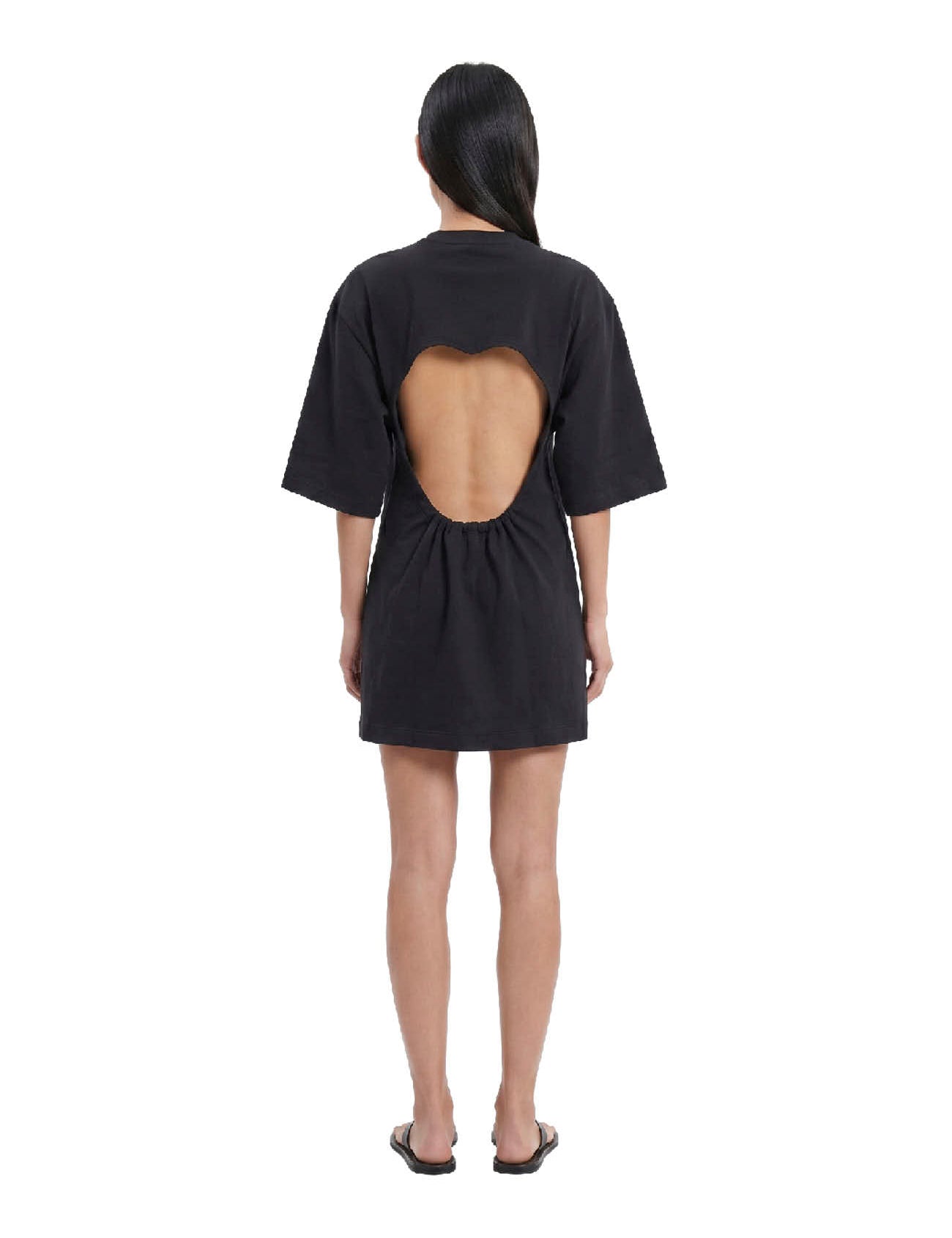 Abito a t-shirt con schiena scoperta in nero Wardrobe NYC - donna 