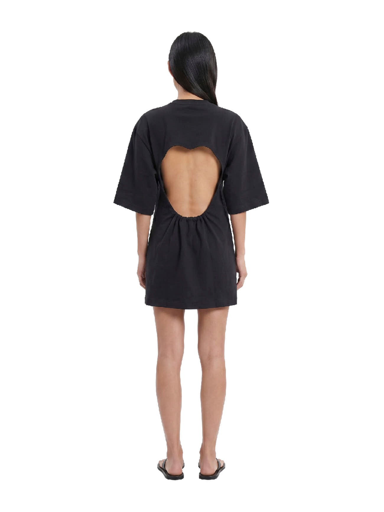 Abito a t-shirt con schiena scoperta in nero Wardrobe NYC - donna 