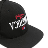 Cappello da baseball ricamato in nero Willy chavarria - uomo 