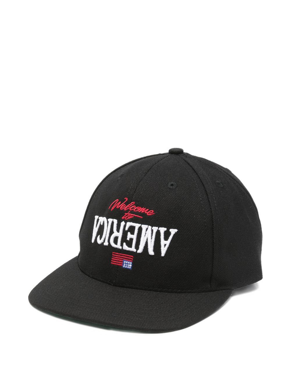 Cappello da baseball ricamato in nero Willy chavarria - uomo 