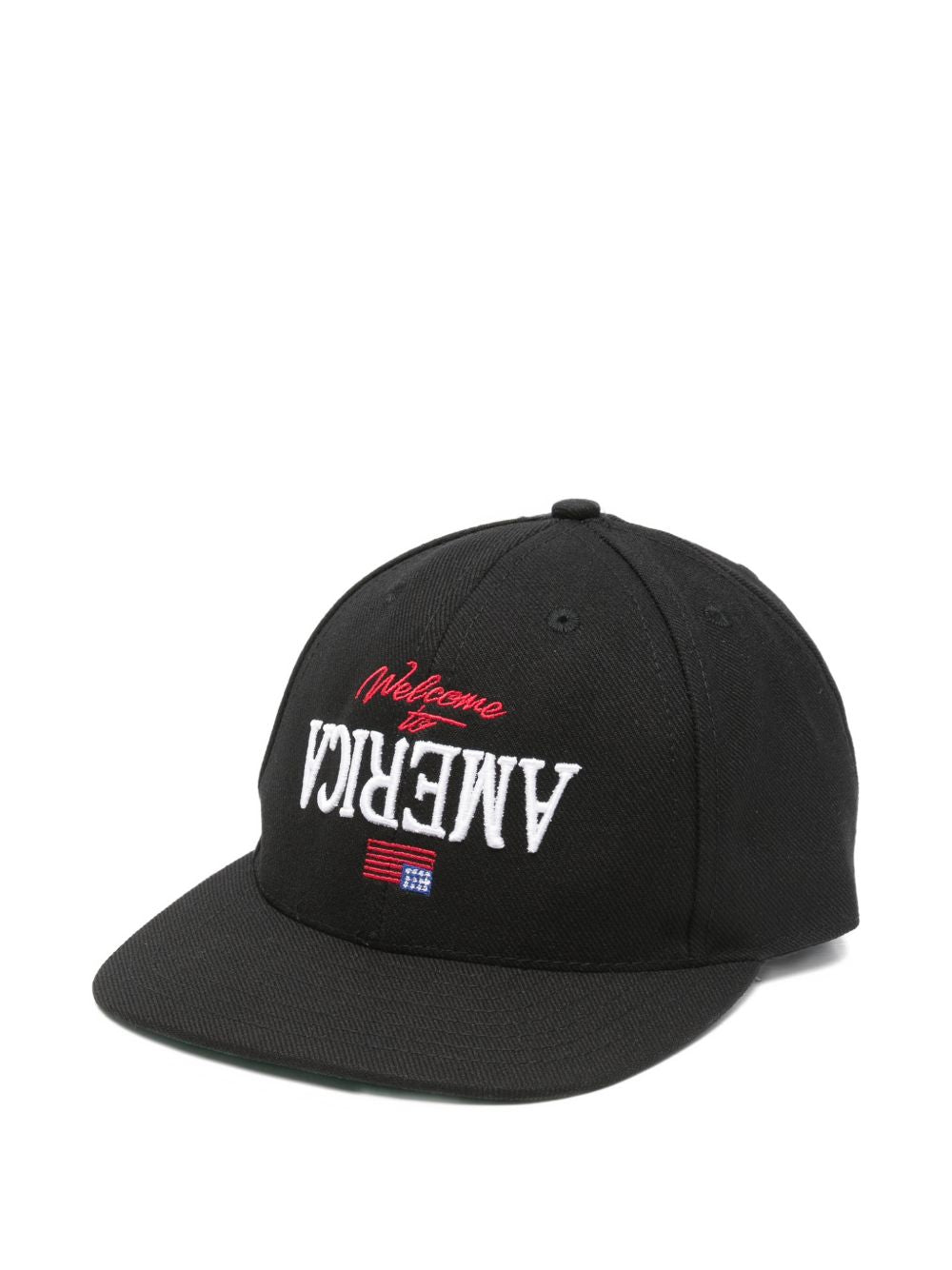 Cappello da baseball ricamato in nero Willy chavarria - uomo 