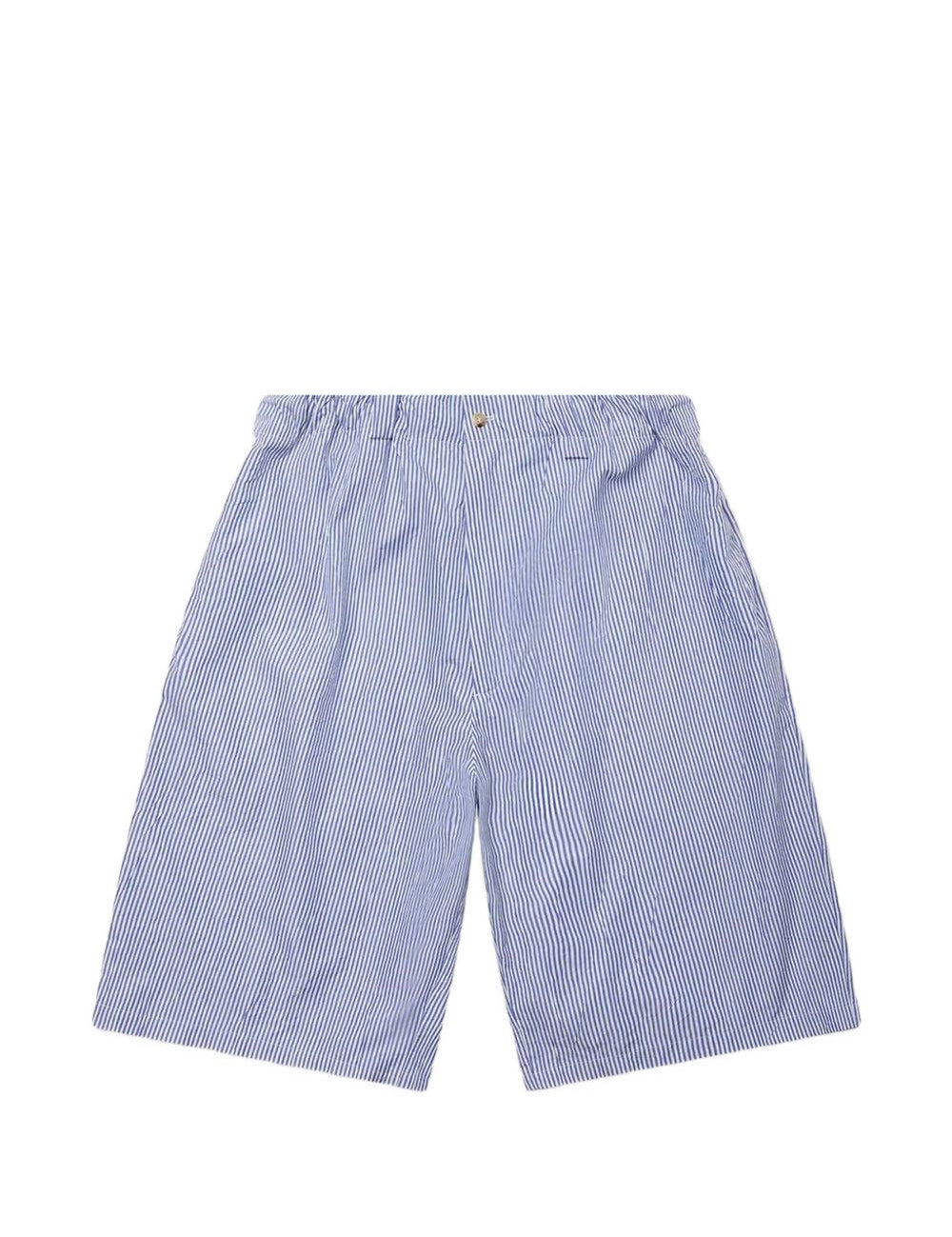 Shorts a righe toluca in celeste Willy chavarria - uomo 