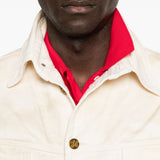 Giacca denim overisize in avorio Willy chavarria - uomo 