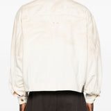 Giacca denim overisize in avorio Willy chavarria - uomo 