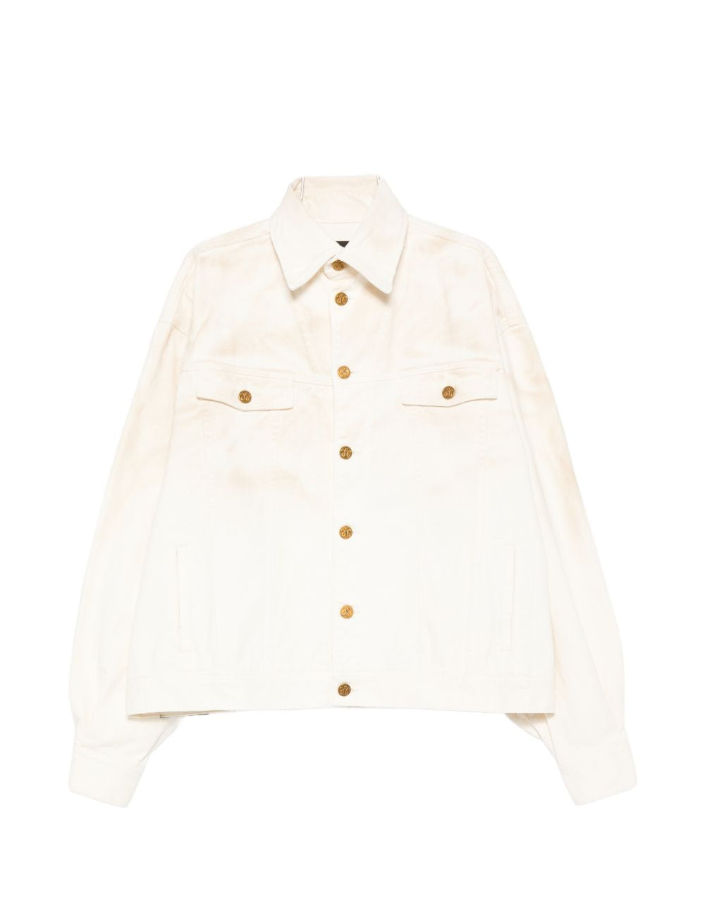 Giacca denim overisize in avorio Willy chavarria - uomo 