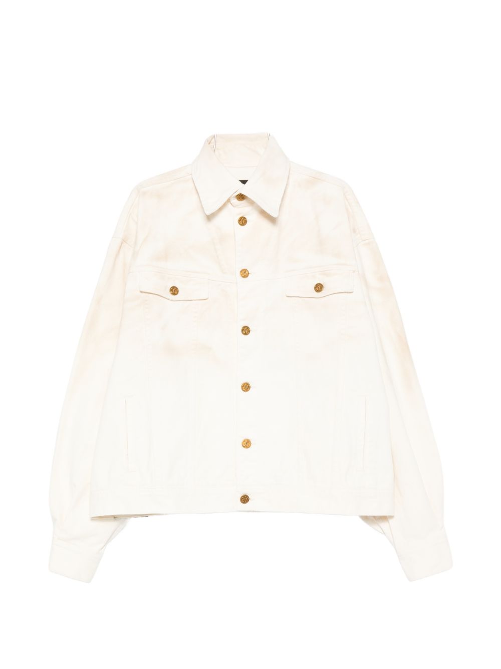 Giacca denim overisize in avorio Willy chavarria - uomo 