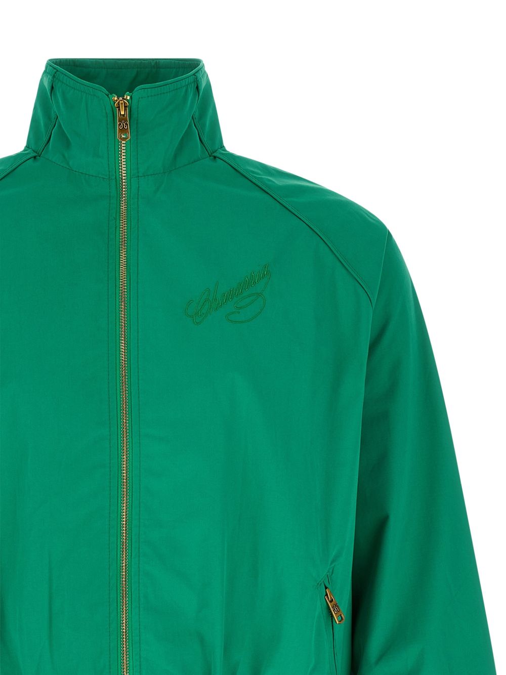 Giacca a vento con maniche raglan in verde Willy chavarria - uomo 