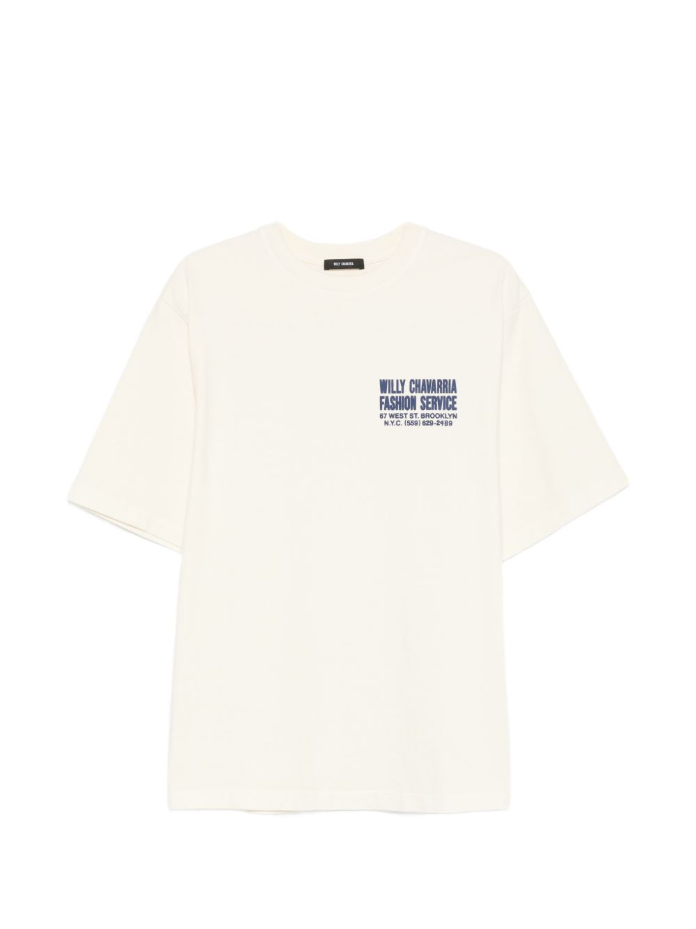 T-shirt con stampa in bianco Willy chavarria - uomo 