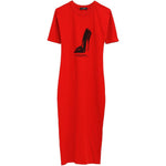 Abito stile T-shirt con stampa in rosso Willy chavarria - donna 