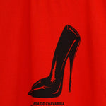 Abito stile T-shirt con stampa in rosso Willy chavarria - donna 