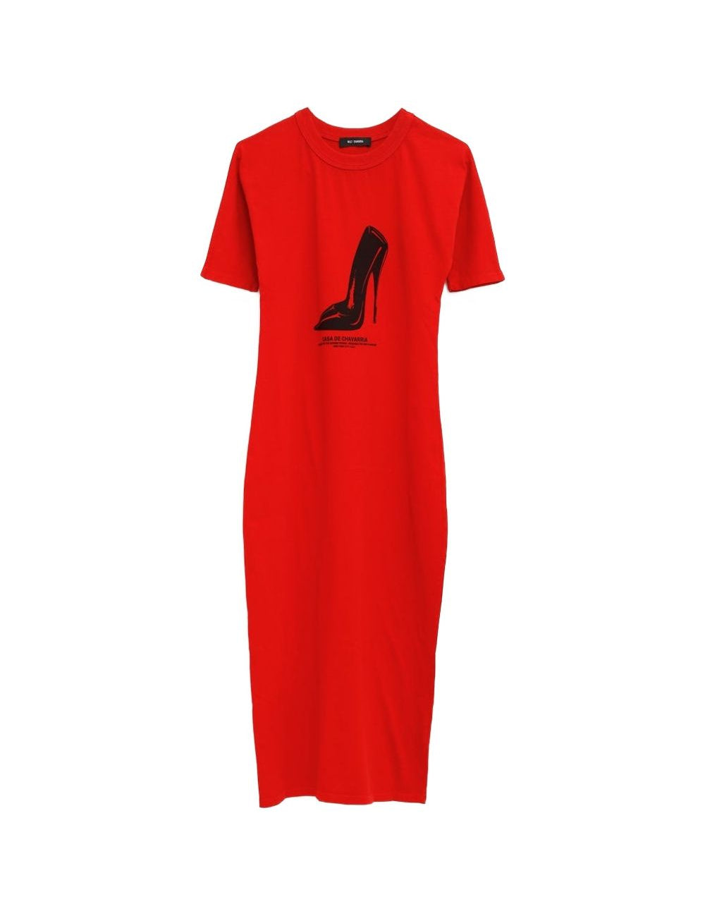Abito stile T-shirt con stampa in rosso Willy chavarria - donna 