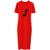 Abito stile T-shirt con stampa in rosso Willy chavarria - donna 