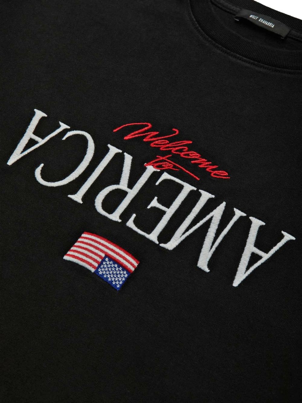 T-shirt welcome to america in nero Willy chavarria - uomo 