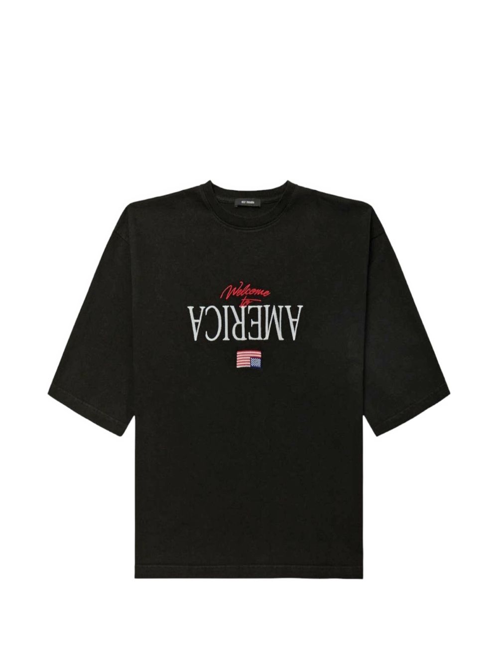 T-shirt welcome to america in nero Willy chavarria - uomo 