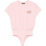 Body con stampa logo in rosa Willy chavarria - donna 
