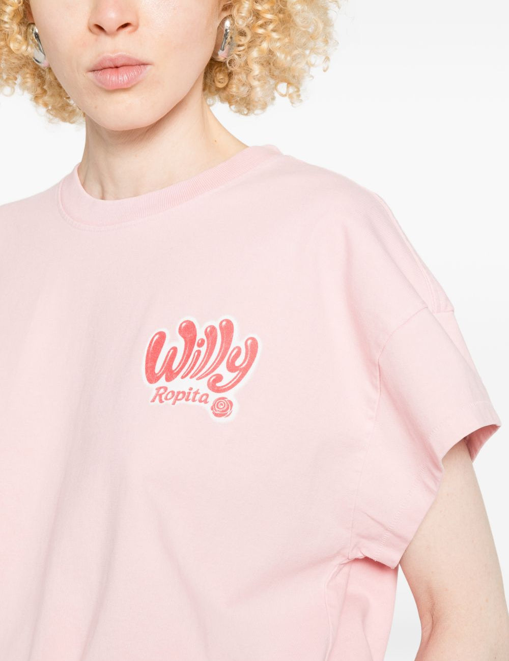 Body con stampa logo in rosa Willy chavarria - donna 