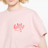 Body con stampa logo in rosa Willy chavarria - donna 