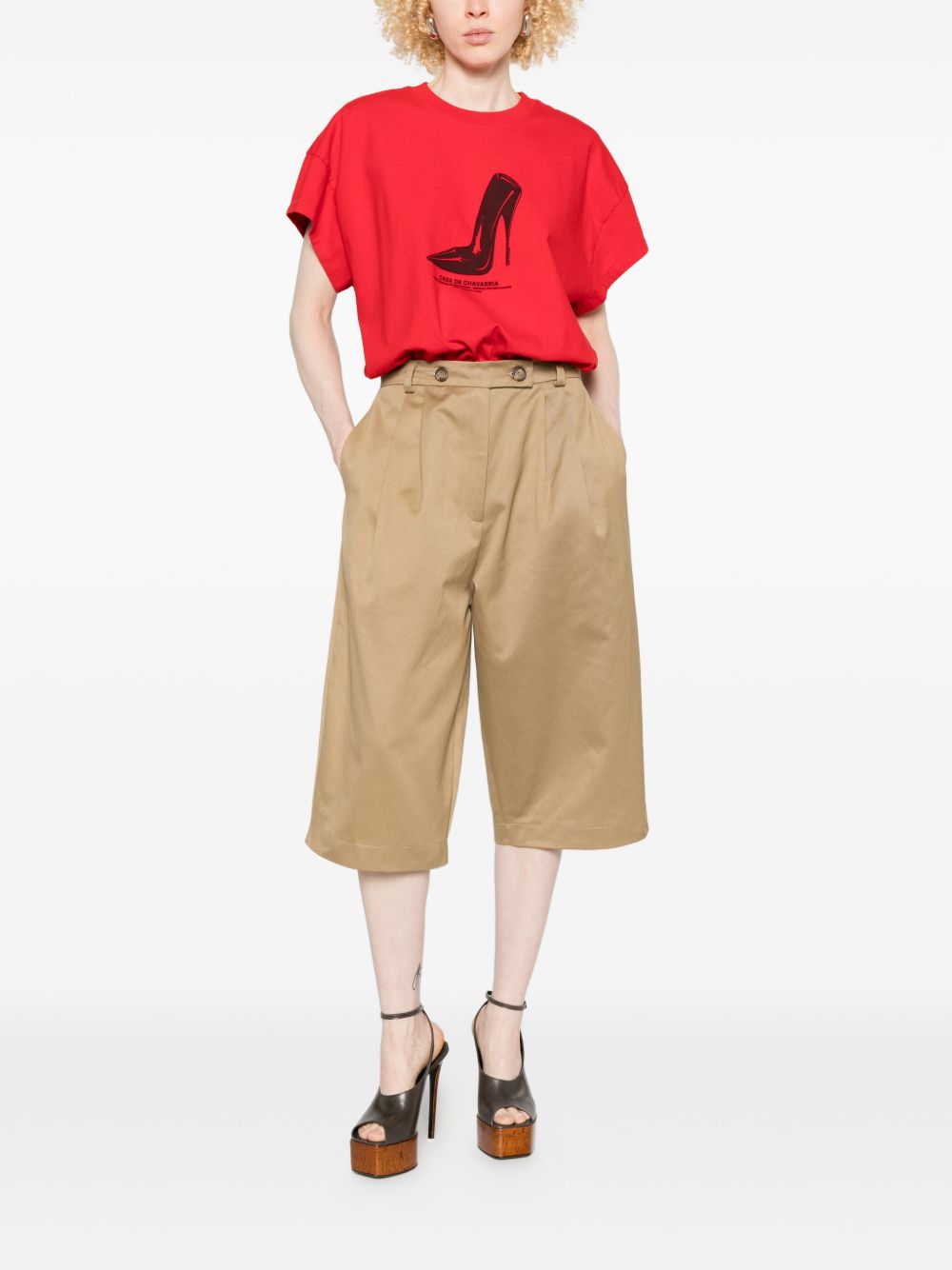 Body con stampa logo in rosso Willy chavarria - donna 