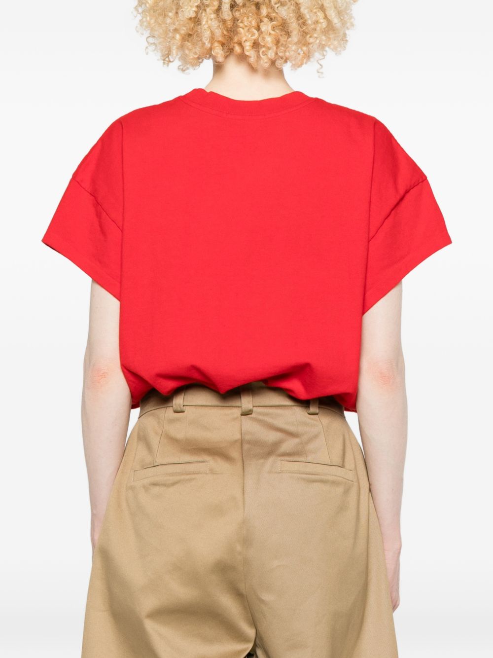 Body con stampa logo in rosso Willy chavarria - donna 
