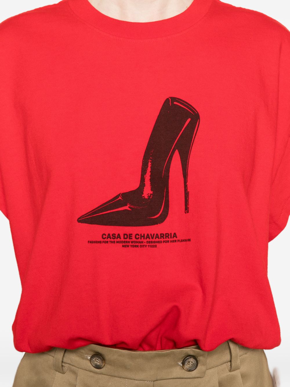 Body con stampa logo in rosso Willy chavarria - donna 