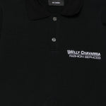 Polo con ricamo in nero Willy chavarria - uomo 