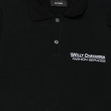 Polo con ricamo in nero Willy chavarria - uomo 