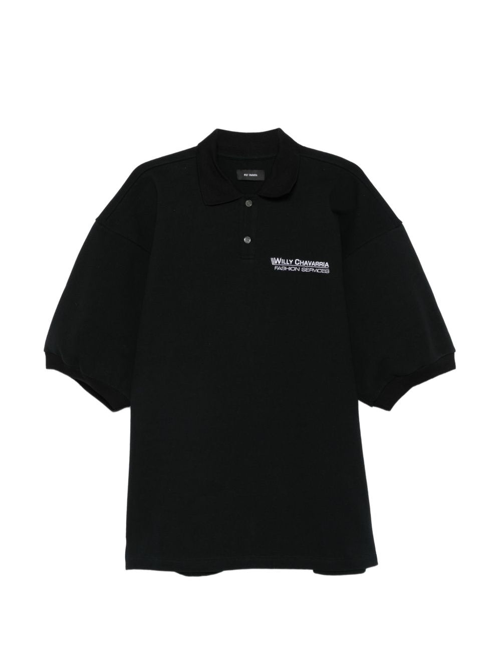 Polo con ricamo in nero Willy chavarria - uomo 