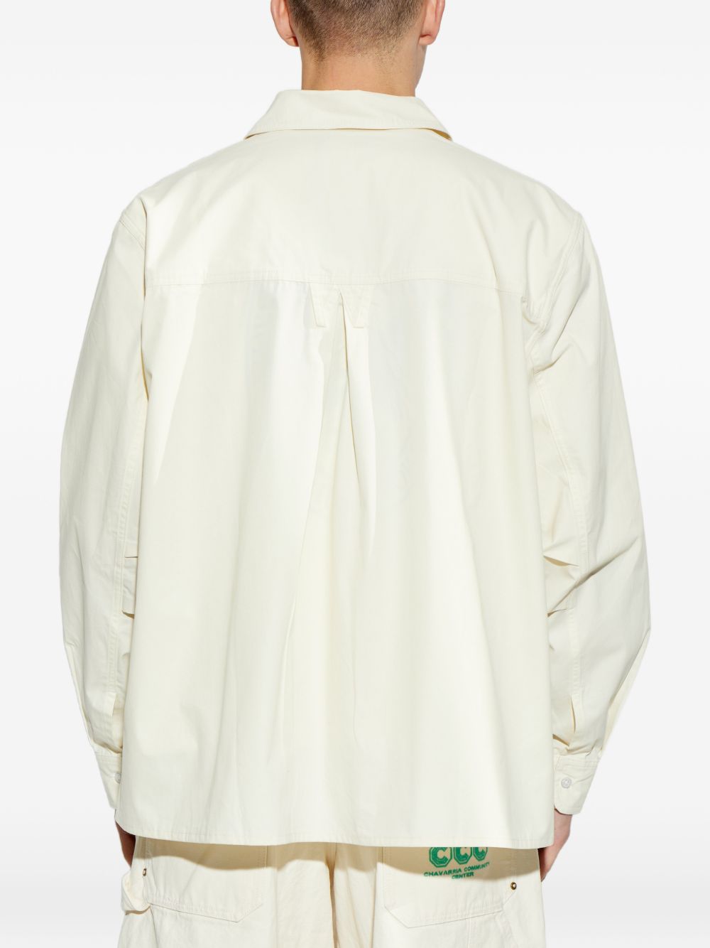 Camicia a maniche lunghe con ricamo in bianco Willy chavarria - uomo 