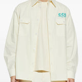 Camicia a maniche lunghe con ricamo in bianco Willy chavarria - uomo 