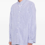 Camicia a righe con bottoni in blu Willy chavarria - uomo 